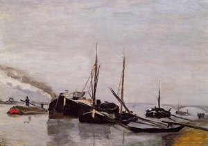 Barges On The Seine At Bercy — Ferdinand Guillaumin