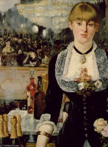A Bar At Folies-bergeres, (detalj 1) 96x130 C — Édouard Manet