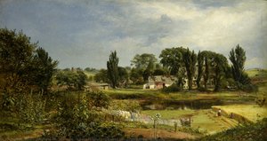 Long Island Homestead, Study From Nature — Andrew W. Warren, Hudson River School