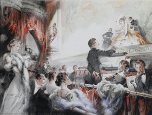 First Row At The Opera — Everett Shinn