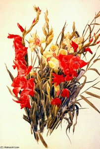 Red And Yellow Gladioli — Charles Demuth