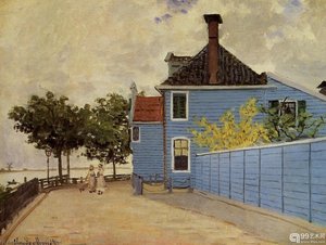 The Blue House At Zaandam — Claude Monet, Impressionism