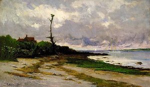 Landscape Near Newport, R. I., (painting) — Edward Mitchell Bannister