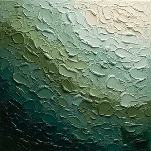 Ethereal Topography In Sage And Midnight: A Singular Study Of Organic Texture — David Moreau, Plaster & Texture Art