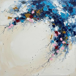 Celestial Fracture: An Expansive Study Of Midnight Blue And Luminous Void — Christian Noiret, Contemporary Abstract