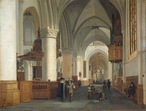 Interior Of The Sint Bavokerk In Haarlem — Job Adriaensz Berckheyde