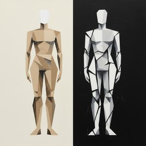 Symmetry Of Shadows: A Monolithic Study In Geometric Dualism And Eternal Balance — Laurent Fabre