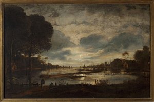 Moonlit Landscape — Petrus Van Schendel