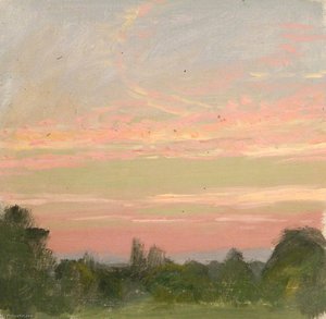 Trees And Pink Sky — Sidney Herbert Sime