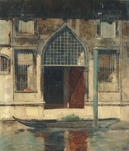 A Gondola Before A Venetian Palazzo — Alberto Pasini