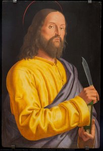 Fragments of a painted polyptych -\n\nSaint Bartholomew