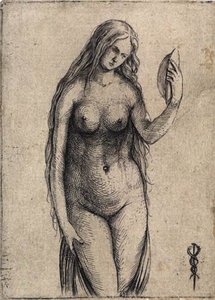 Nude Woman Holding a Mirror