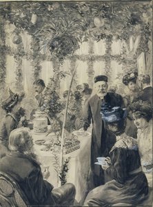High Tea In The Sukkah — Solomon Joseph Solomon, Academic Realism