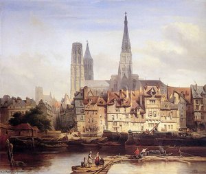 Parisian Quay In Rouen Sun — Јоханнес Босбум
