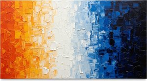 Chromatic Equilibrium: A Monumental Study Of Radiant Light And Deep Oceanic Shadows — Christian Noiret, Contemporary Abstract