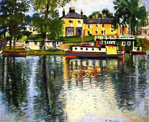 Reflections, Balloch — George Leslie Hunter