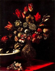 Death nature with flowers