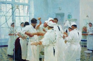 The Surgeon E. Pavlov In The Operating Theater — Ilya Yefimovich Repin