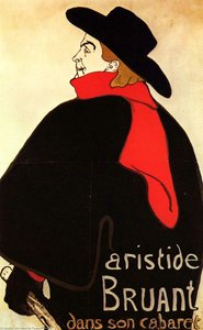 Aristide Bruant In His Cabaret — Henri De Toulouse-lautrec, Post-impressionist Scene