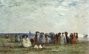Bathers On The Beach At Trouville — Eugène Louis Boudin