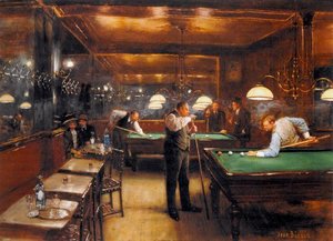 A Game Of Billiards — Jean-georges Béraud