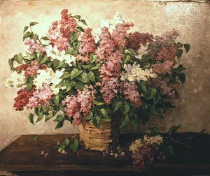 Lilacs In A Basket — Pyotr Konchalovsky