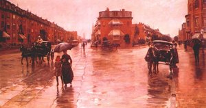 Rainy Day, Boston — フレデリック・チルド・ハッサム