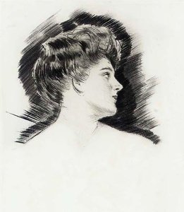 Head Of A Young Woman Turned To The Right — Paul César Helleu