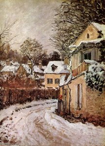Street In Louveciennes Sun — Alfred Sisley, Impressionism
