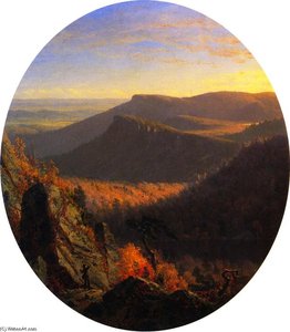 Sunset In The Shawangunk Mountains — Sanford Robinson Gifford
