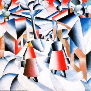 Por La Mañana, Después De La Tormenta, En La Aldea — Kazimir Malevich, Kazimir Malevich