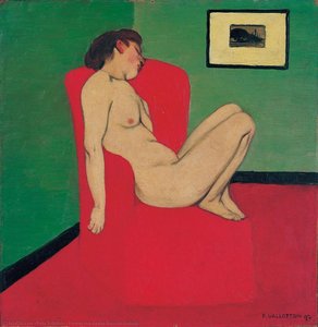 Femme Nue Assise Dans Un Fauteuil — Félix Vallotton
