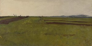 Landscape with fields, Willem Witsen, 1885 - 1922