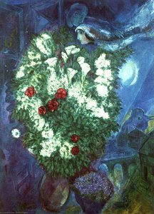 Bouquet With Flying Lovers — Marc Chagall, Surrealism