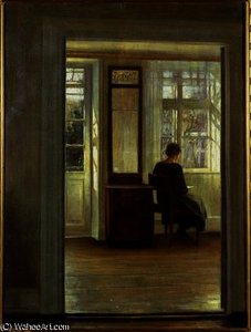 A Lady In An Interior — Carl Vilhelm Holsoe