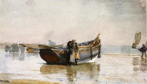 Looking Out To Sea — Winslow Homer, Romantic Landscape