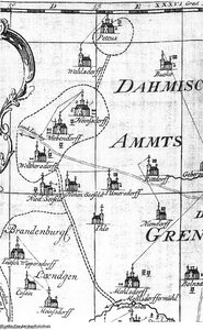 Karte Der Ämter Liebenwerda Und Schlieben Von Petrus — Pieter Schenck