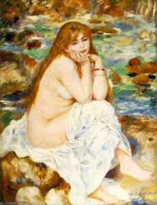 Seated Bather, Ca Fogg Art Mu — Pierre-auguste Renoir, Impressionism