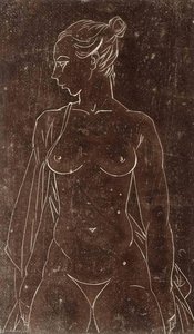Female Nude With Drapery — Bruce Moore