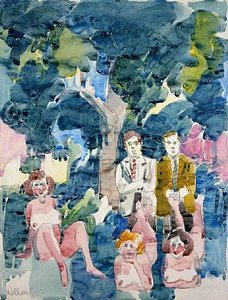 Figures Under Tree — Neil Gavin Welliver