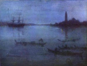 Nocturne In Blue And Silver; The Lagoon, Venice — James Abbott Mcneill Whistler, Tonalist Aesthetic