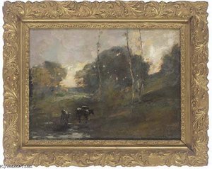 Cattle In An Evening Landscape
