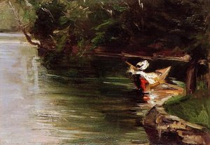 Banks Of The Yerres — Gustave Caillebotte, Impressionism