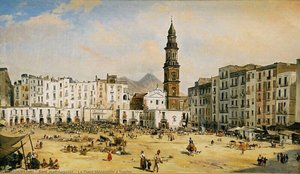 La Place Mazaniello À Naples — Bard Jean Auguste