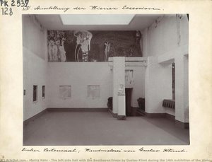 The Left Side Hall With The Beethoven Frieze By Gustav Klimt During The 14th Exhibition Of The Vienna Secession — Moritz Nähr, Vienna Secession