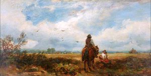 Landscape With Man On A Horse — David Cox The Elder