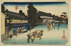 The Famous Arimatsu Dyeing Shops, Narumi, From The Series The Fifty-three Stations Of The Tokaido (hoeido Edition) — Utagawa Hiroshige, Ukiyo-e