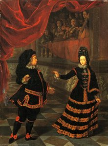 Das Kurfürstenpaar Im Spanischen Kostüm Bei Tanz — Johan François Douven