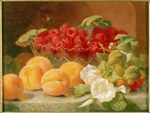 Bowl Of Raspberries And Peaches — Eloise Harriet Stannard, Norwich School