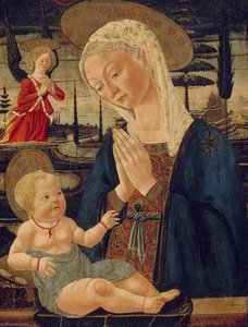 Virgin And Child With An Angel — Bernardo Di Stefano Rosselli